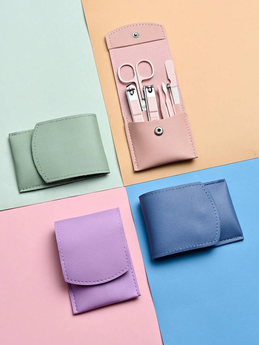 7 piezas Kits de uña con organizador