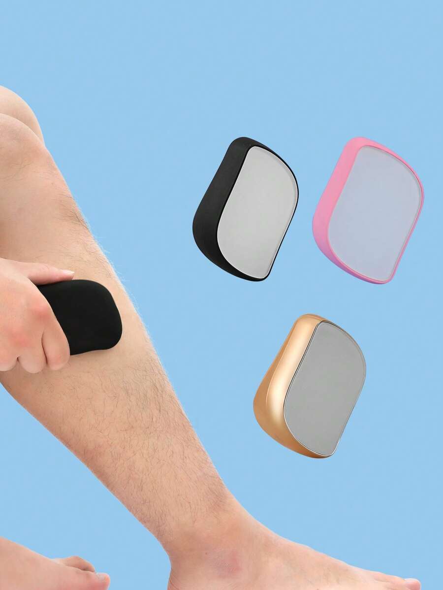 1pc Crystal Hair Eraser Magic Nano Crystal Painless Hair Remover Stone, Reusable & Washable, Crystal Hair Eraser For Women And Men, Reusable Crystal Hair Remover Magic Painless Exfoliation Hair Removal Tool, Magic Hair Eraser For Back Arms Legs, Black - Black - View 1