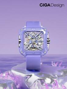 CIGADesign Reloj mecánico impermeable esqueleto - Morado - Ver 1