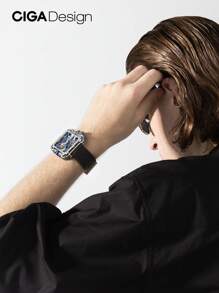 CIGADesign CIGA Design Inspired Anti-Shock Design Sapphire Crystal Analog Skeleton Mechanical Watch With Silicone And Nylon Strap Fashion Wrist Accessories For Men
