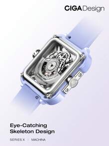 CIGADesign Reloj mecánico impermeable esqueleto - Morado - Ver 5