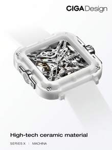 CIGADesign Reloj mecánico impermeable esqueleto - Blanco - Ver 6