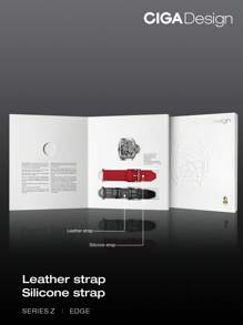 CIGADesign Z Series Barrel Shaped Hollow Out Mechanical Automatic Watch One Piece With A Watch Band As A Gift - Red - View 8