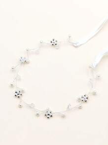 仿珍珠和水钻装饰发饰 优雅波西米亚风头饰 情人节配饰