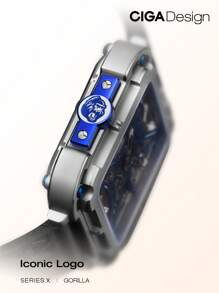 CIGADesign CIGA Design Inspired Anti-Shock Design Sapphire Crystal Analog Skeleton Mechanical Watch With Silicone And Nylon Strap Fashion Wrist Accessories For Men