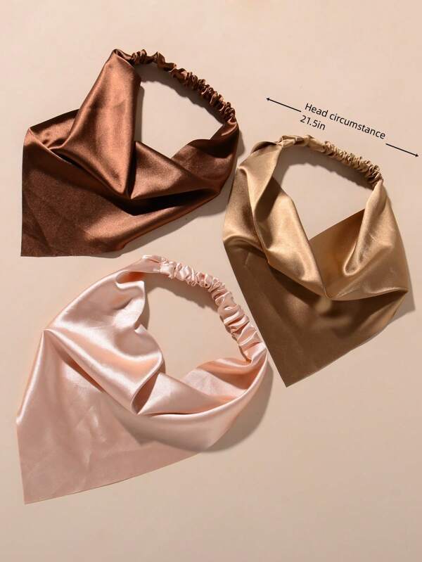 3pcs Solid Headband SHEIN USA