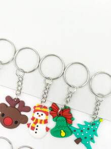 20pcs Christmas Santa Claus Charm Keychain - Multicolor - View 4