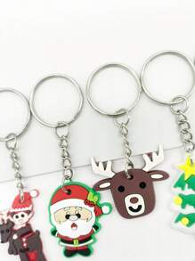 20pcs Christmas Santa Claus Charm Keychain - Multicolor - View 6