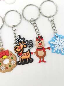 20pcs Christmas Santa Claus Charm Keychain - Multicolor - View 7