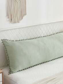 1 vỏ gối hình cầu bằng sợi polyester màu xanh lá cây (không bao gồm ruột gối), phù hợp cho cả nam và nữ, dùng được quanh năm. - màu xanh lá - Xem 2