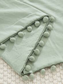 1 vỏ gối hình cầu bằng sợi polyester màu xanh lá cây (không bao gồm ruột gối), phù hợp cho cả nam và nữ, dùng được quanh năm. - màu xanh lá - Xem 8