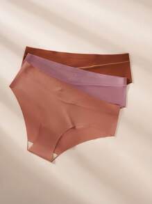 SHEIN 女士舒适纯色针织面料多色孕妇内裤，略有弹性 - 彩色 - 查看 4