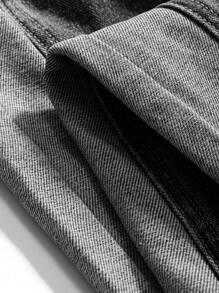 DAZY Colourblock Wide Leg Jeans - Grey - View 4