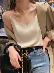 DAZY Solid Cami Top - White - View 1