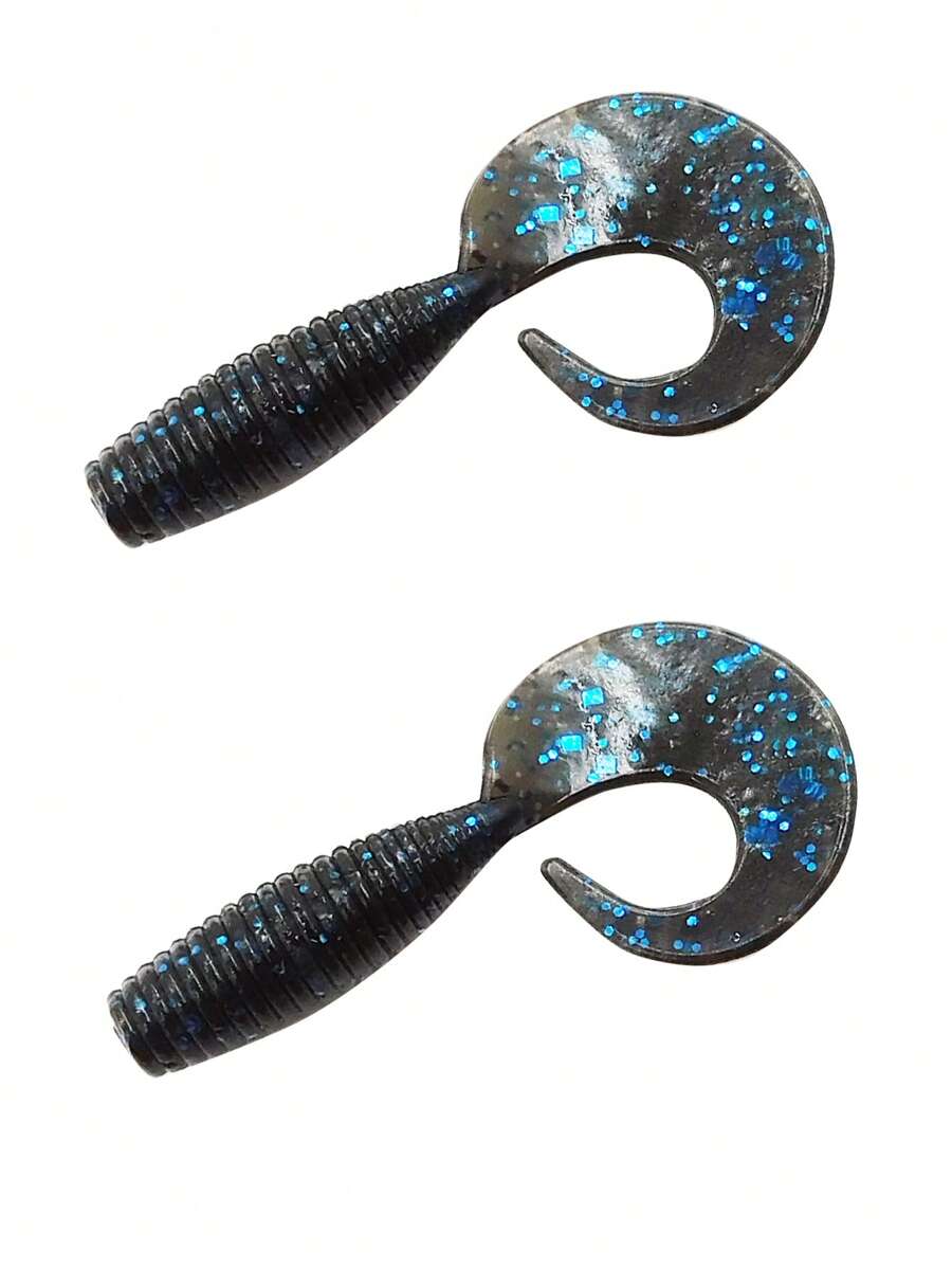 20 cái 36mm Grub Lure Soft Bait Swimbait Worm - màu đen - Xem 1