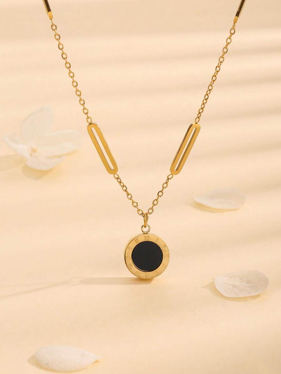 1 Vòng Màu Đen Sang Trọng Vòng Cổ Cho Nữ Trang Trí Hàng Ngày Quà Tặng Lễ Tình Nhân - Vàng - Xem 1