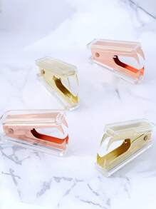 1pc Mini Portable Locking Staple Remover And No.12 Staple Extractor, Acrylic Material In Rose Gold Color - Rose Gold - View 4