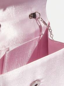 SHEIN MOD 迷你方包蝴蝶設計人造珍珠和水鑽裝飾 - 粉色 - 查看 6