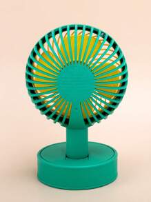 1入組帶數據線塑料檯扇家用現代主義檯扇 - 綠色 - 查看 3