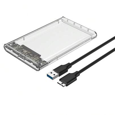 Reletech 1 个硬盘盒，带线缆，适用于 2.5 英寸 SATA SSD/HDD