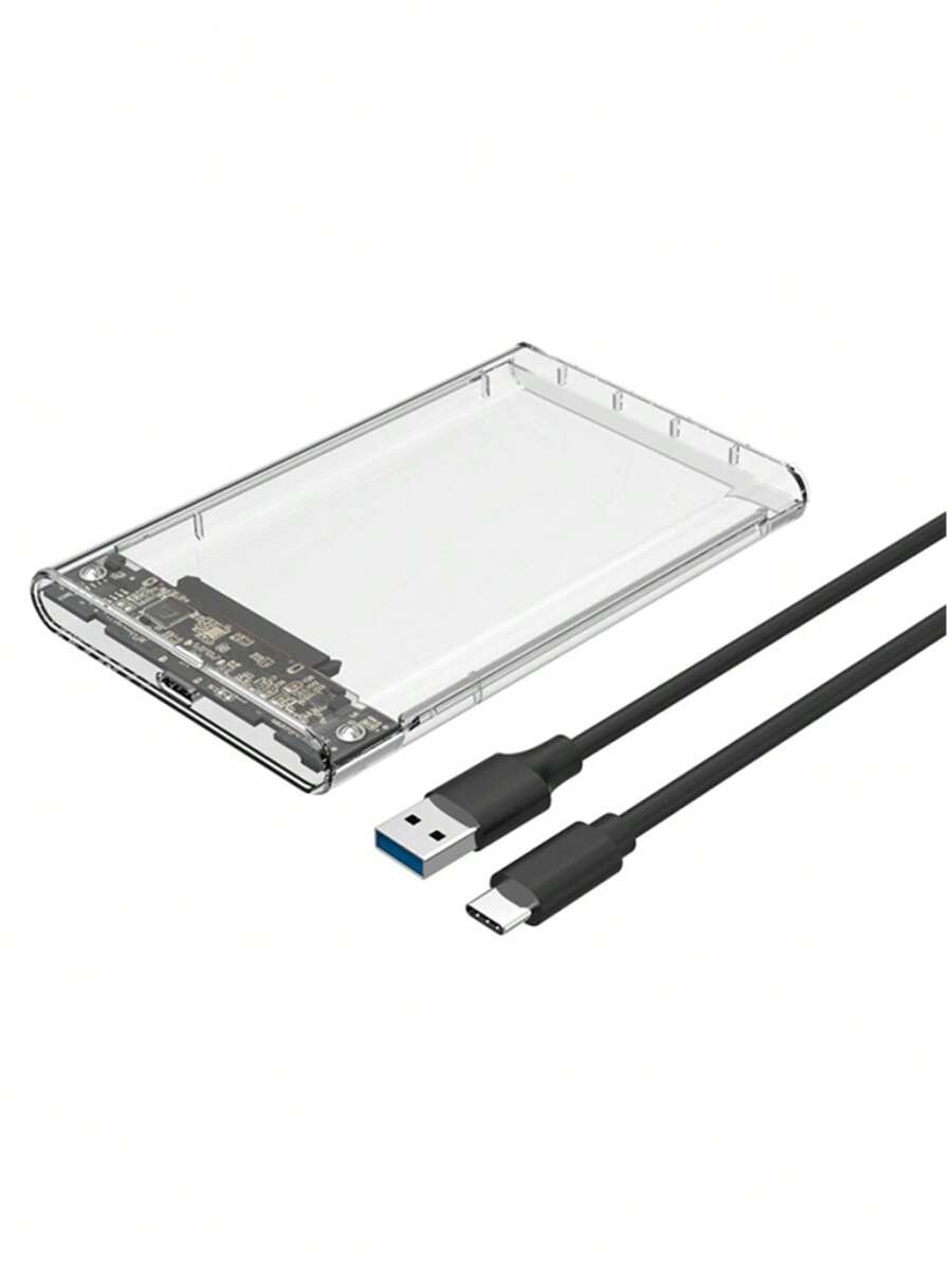 2.5 英寸 USB3.0 Type-C 機械固態 SSD 硬盤盒 2.5 英寸，提升您筆記本存儲空間 - 無色 - 查看 1