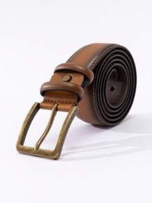 Thắt lưng nam khóa vuông - màu nâu - Xem 2
