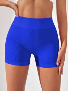 Yoga Basic Quần short thể thao cạp rộng Quần short xanh - Xanh đậm - Xem 3