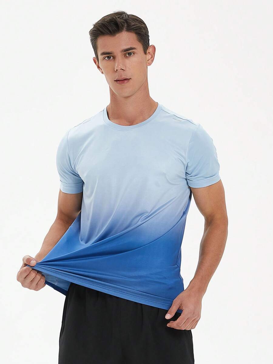 Manfinity Sport Corelite Men Ombre Sports Tee - Blue - View 1