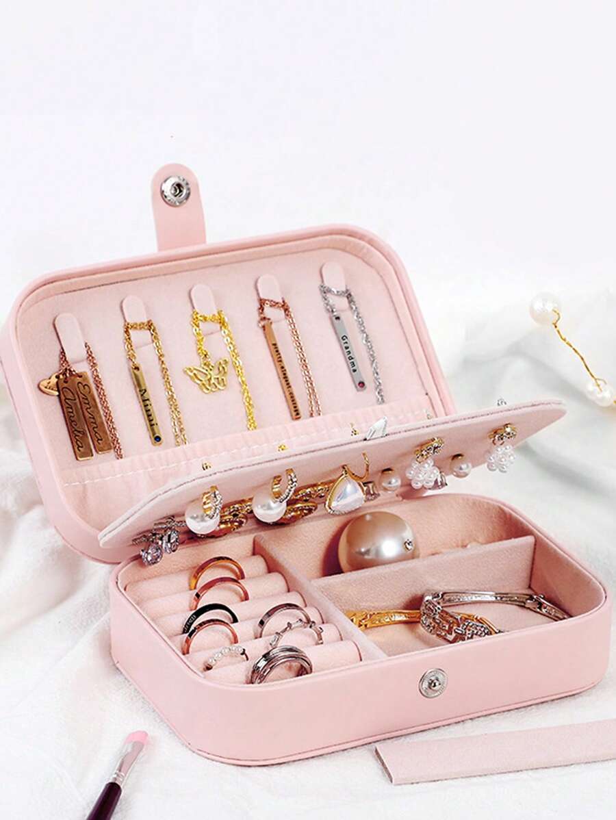 Túi đựng đồ trang sức màu hồng dành cho du lịch ký túc xá đại học, túi đựng đồ - Hồng - Xem 1