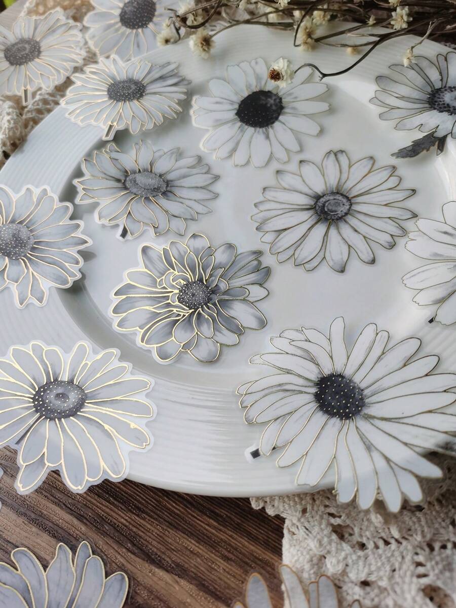 20 miếng dán họa tiết hoa, sticker trang trí sổ lưu niệm chủ đề tựu trường, sticker ngộ nghĩnh, sticker dán laptop, sticker dán điện thoại Kindle. - Nhiều màu - Xem 1