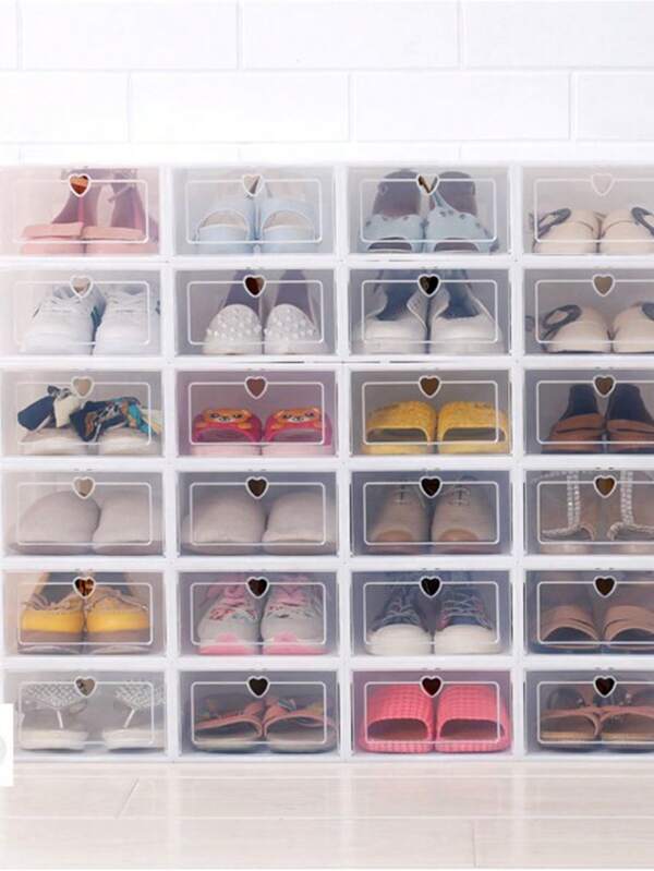 1pc PP Shoe Storage Box, Modern Clear Shoes Storage Box For Household
