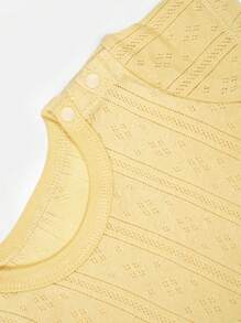 Baby Solid Tee Bodysuit - Yellow - View 3