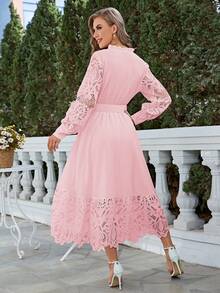 Simplee Đầm Dự Tiệc Nữ - Hồng - Xem 2