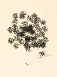 50 peças/conjunto Pingente faça você mesmo flor