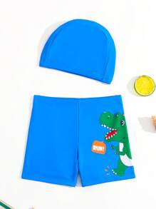 小男童卡通圖案泳褲