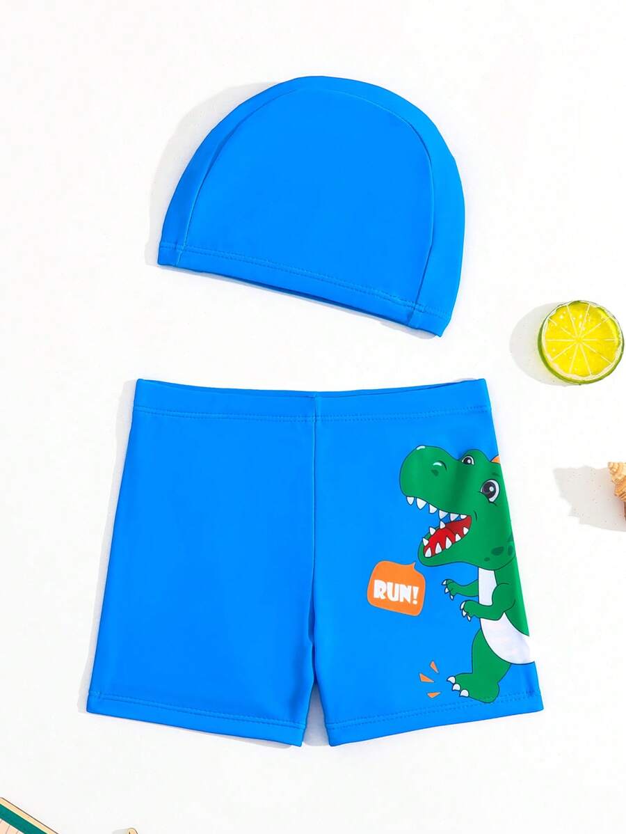 小男童卡通圖案泳褲