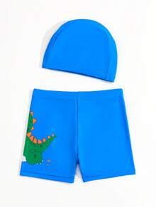 小男童卡通圖案泳褲