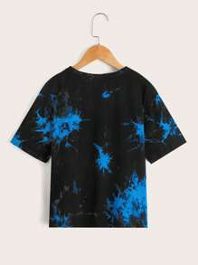 SHEIN Tops con trai Lá thư Cà vạt nhuộm Giải trí - Nhiều màu - Xem 2
