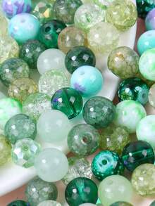 1 gói hạt 8mm DIY thời trang dành cho nữ để làm trang sức DIY - màu xanh lá - Xem 5