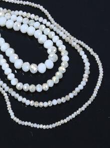 1股時尚DIY珠子適合女士DIY首飾製作 - 白色 - 查看 3