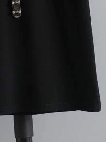 SHEIN T-shirt à manches courtes tricoté imprimé de vacances décontracté pour garçon préadolescent à col rond