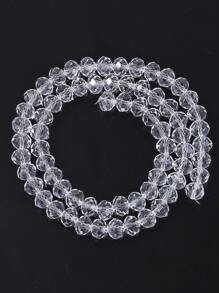 1股時尚玻璃極簡主義紋理幾何DIY女士珠子用於珠寶製作 - 無色 - 查看 3