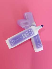 1 PC Bút dạ quang bằng nhựa - Màu tím - Xem 1