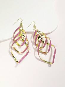 1 đôi bông tai thời trang lấp lánh chi tiết tôn tạo cho phụ nữ để trang trí hàng ngày - Nhiều màu - Xem 5