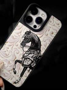 Horse Pattern Phone Case - Multicolor - View 3