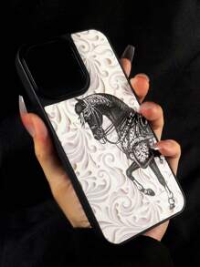 Horse Pattern Phone Case - Multicolor - View 4