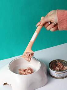 1 pieza Cuchara de mascota alimento enlatado para perro con gato para alimento
