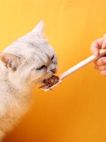 1 pieza Cuchara de mascota alimento enlatado para perro con gato para alimento