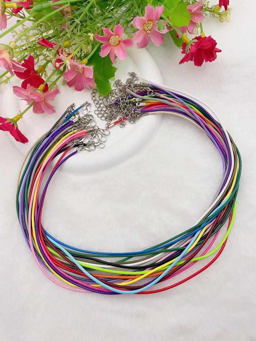 20pcs/set Fashion 1.5 CM Colorful Necklace Rope Sets For DIY Necklace Jewelry Making - Multicolor - View 1