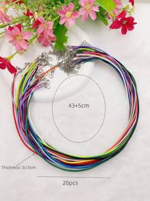 20pcs/set Fashion 1.5 CM Colorful Necklace Rope Sets For DIY Necklace Jewelry Making - Multicolor - View 3